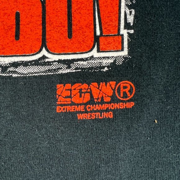 VTG 90s ECW Taz Survive Shirt Extra Extra Large Black Hard Core Wrestling Tee - Picture 3 of 13